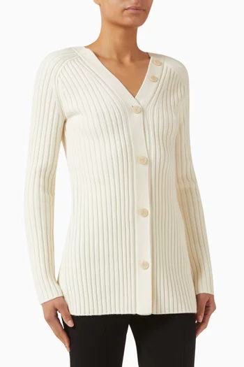 V-back Cardigan in Merino Wool