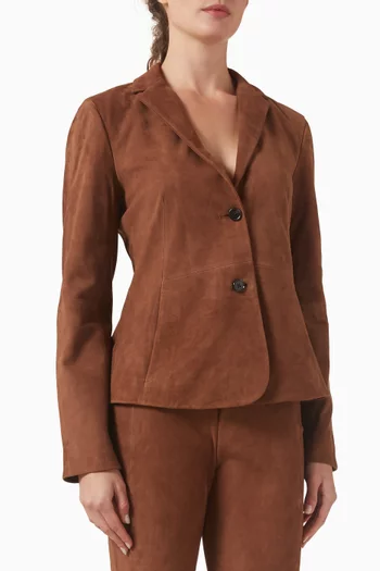 Single-breasted Blazer in Suede