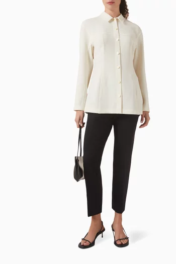 قميص بأزرار كريب