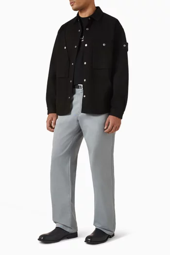 Button-up Overshirt in Denim