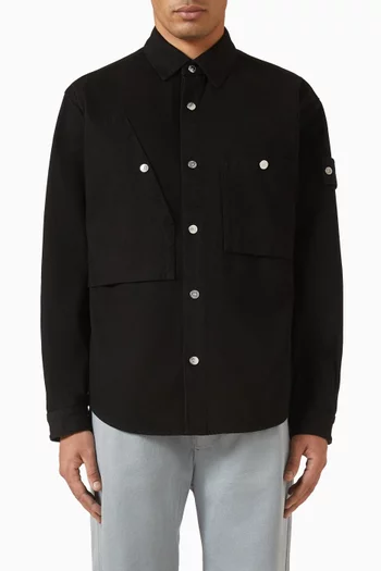 Button-up Overshirt in Denim