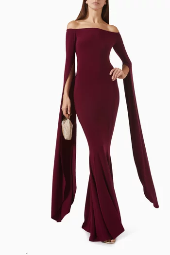 Off-shoulder Fishtail Gown