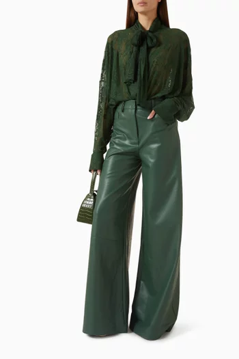 Super Oversized Boyfriend Shirt Bodysuit in Lace