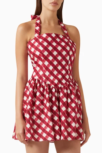 Polly Mini Dress in Linen Blend