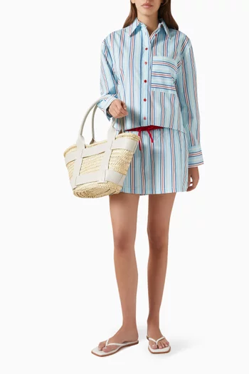 قميص بادي بقصة فضفاضة قطن بوبلين