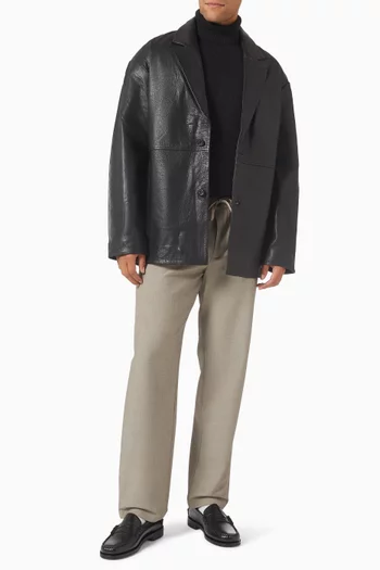 Hybrid Blazer in Grain Leather