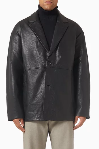 Hybrid Blazer in Grain Leather
