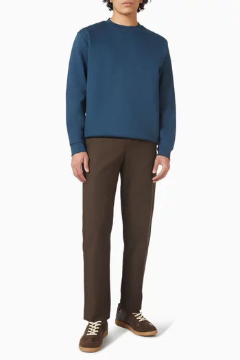 سويت شيرت بفتحة رقبة مستديرة صوف قطني