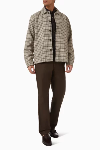Check Overshirt in Wool-blend