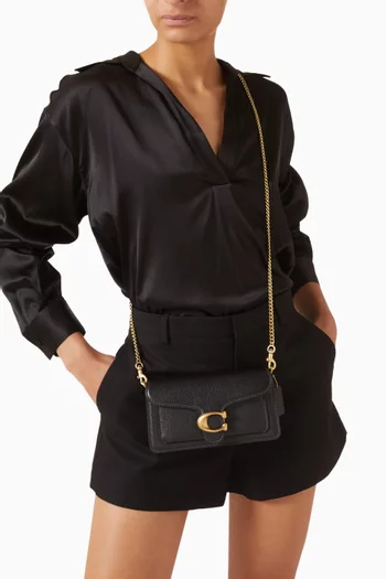 حقيبة كروس تابي 19 بسلسلة جلد بارز الملمس