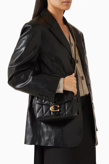 حقيبة تابي مبطنة بيد علوية جلد