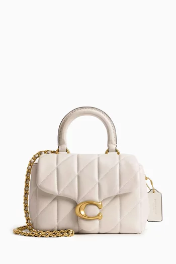 Tabby Quilted Top Handle Bag in Leather
