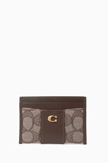 Essential Card Case in Signature Jacquard