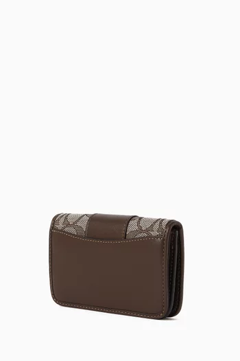 Essential Slim Card Case in Signature Jacquard