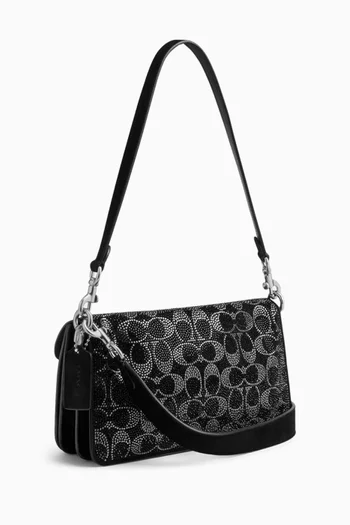 حقيبة كتف تابي 26 مطرزة بالخرز شمواه