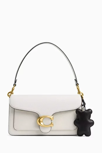 Puffy Bear Bag Charm in Leather