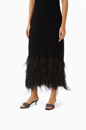 حذاء مفتوح مارغوت بكعب 55 مم جاكار بشعار الماركة مرصع بالكريستال