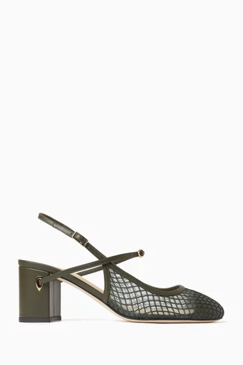 Mattia 65 Slingback Pumps in Mesh