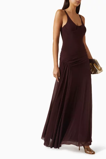 Citrina Maxi Dress in Mesh