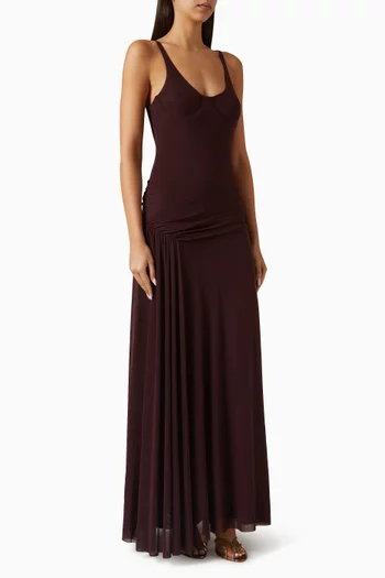 Citrina Maxi Dress in Mesh