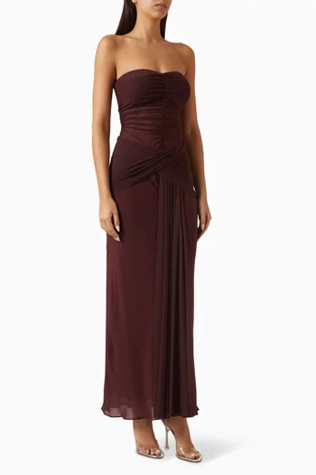 Noemi Strapless Dress in Mesh