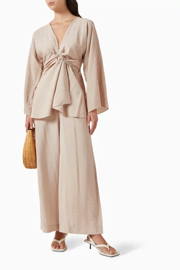 بنطال يارا بقصة ساق واسعة