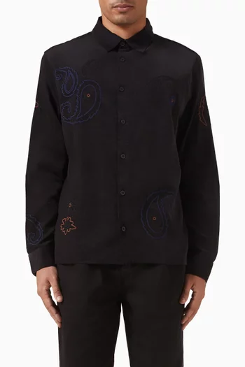 قميص هالكومب قماش قطني مخملي مضلع