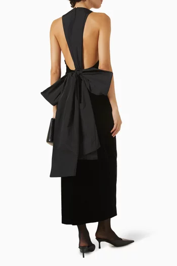 Bow Dress in Velvet