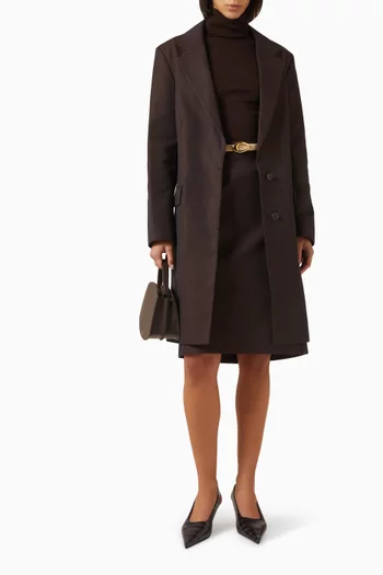 معطف قطن بقصة مريحة