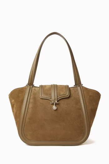 Tote Bag in Suede & Smooth Leather