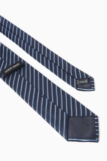 Geometric Jacquard Motif Tie in Silk