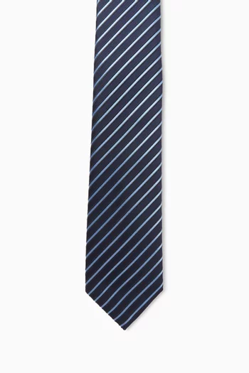 Geometric Jacquard Motif Tie in Silk