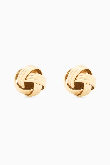 Knot Cufflinks in Gold-tone Silver