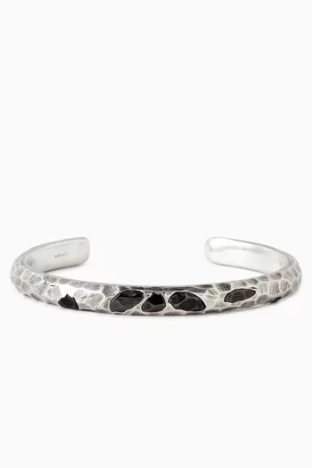 Contrasting Inserts Cuff Bracelet