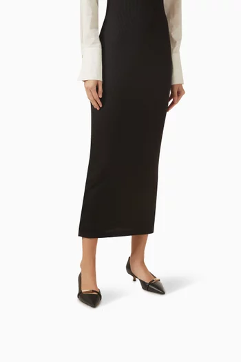 Logo Bar Kitten Heel 35 Pumps in Leather