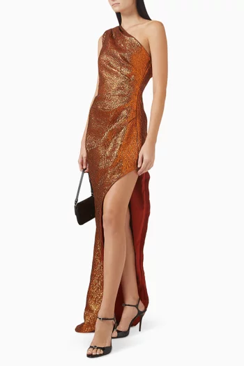 Sapphira One-shoulder Gown