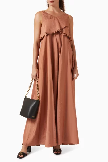 فستان ايكون بطبقتين موسلين