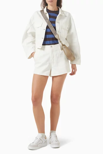 No Waistband Shorts in Denim