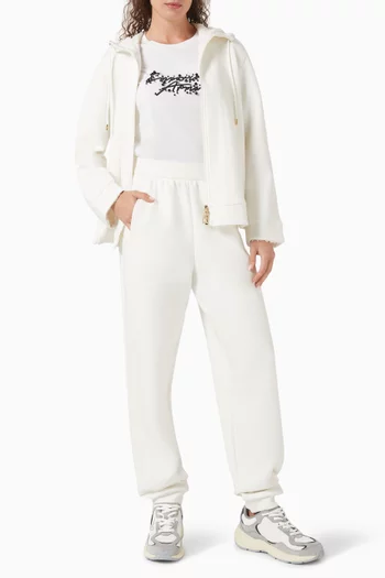 كنزة بغطاء رأس جيرسيه مزدوج