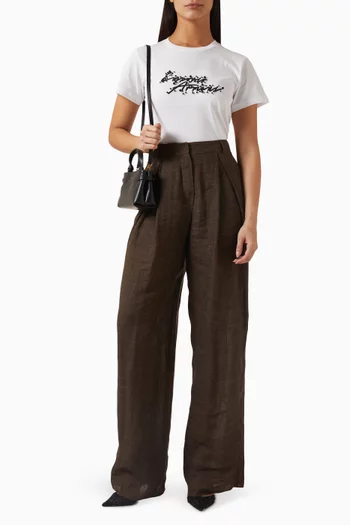 Logo Bead-embellished T-shirt in Jersey