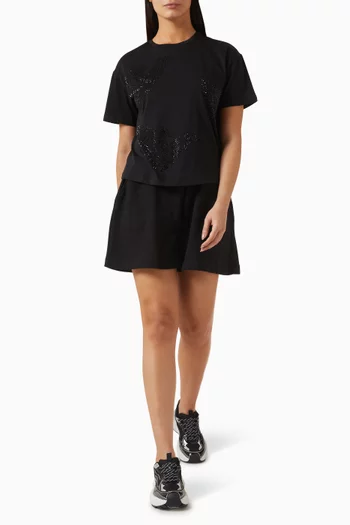 Strass Eagle T-shirt in Jersey