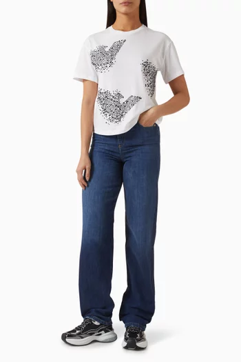 Strass Eagle T-shirt in Jersey