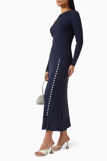 Vela Midi Skirt in Cotton