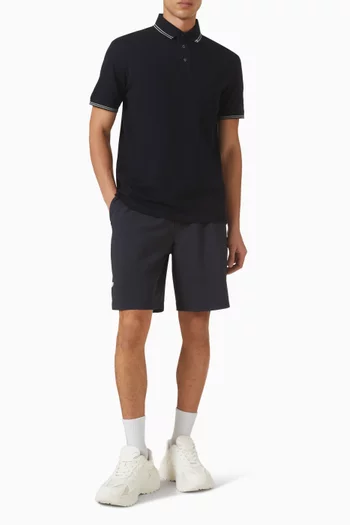 تي شيرت بولو مطرز بشعار النسر بحجم صغير قطن بيكيه