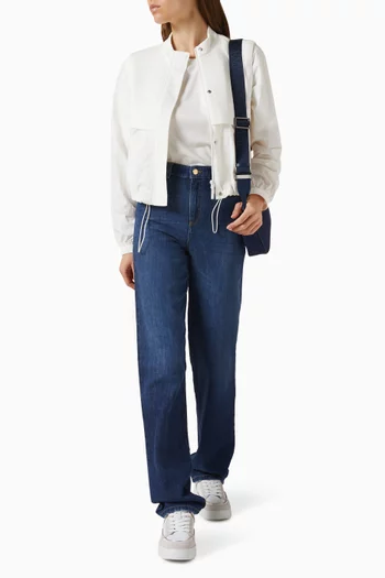 جاكيت بقصة واسعة جيرسيه مزدوج