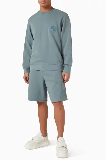 Sheild Embroidery Sweatshirt in French Terry