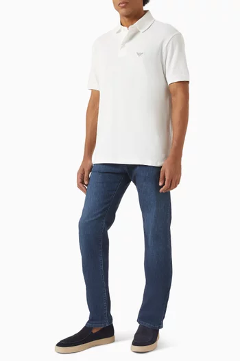 تي شيرت بولو بشعار النسر قطن بيكيه