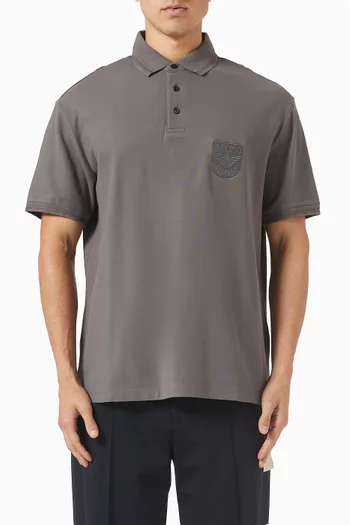 تي شيرت بولو بشعار الماركة قطن بيكيه