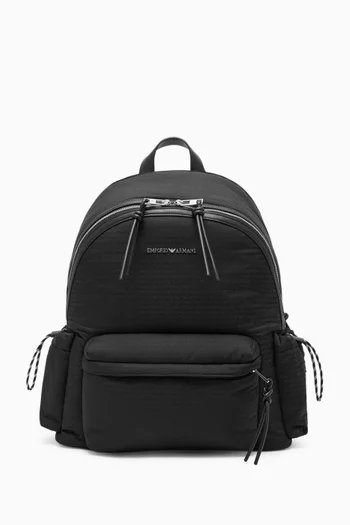 Monogram Letter Backpack in Nylon