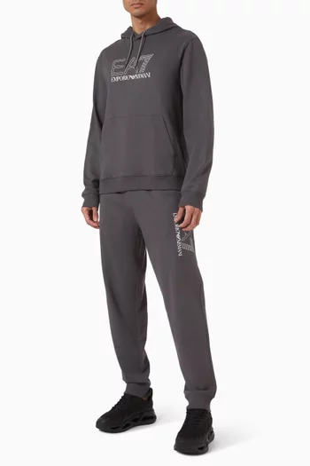 بنطال رياضي بشعار الماركة قطن